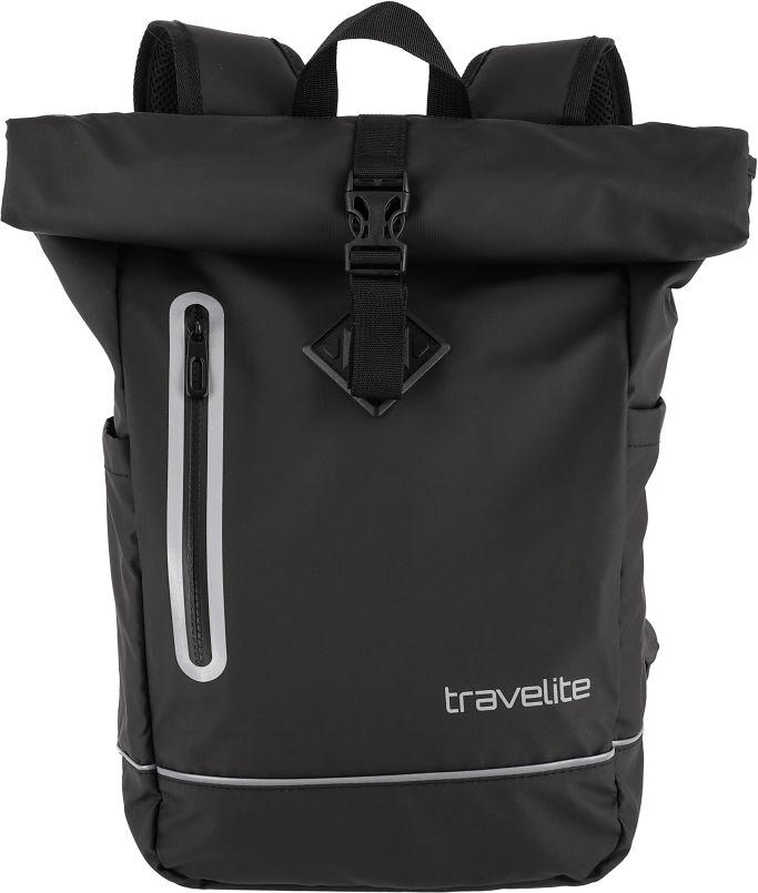 Travelite Basics Roll-Up Wanderrucksack schwarz beschichtet wasserabweisend