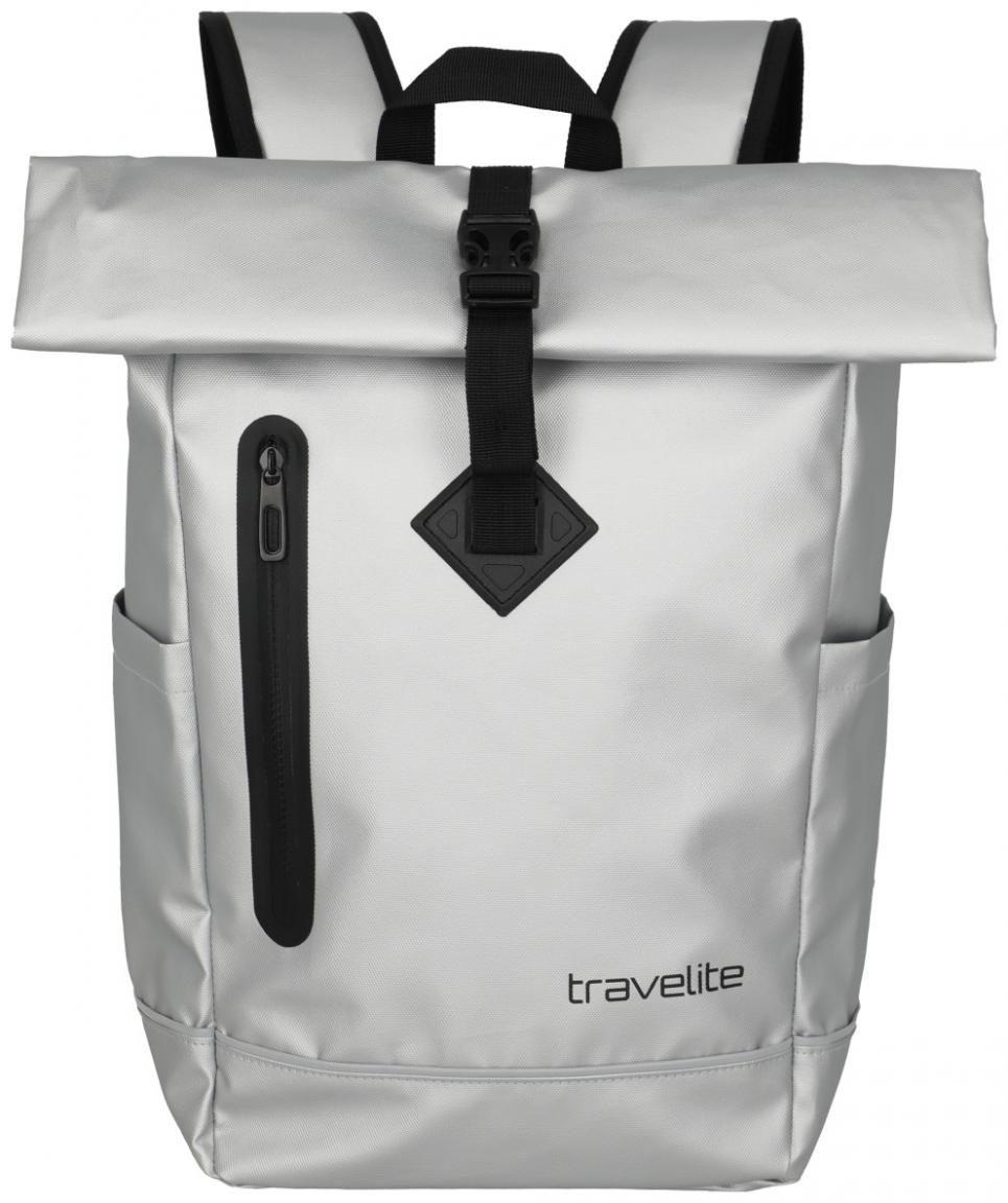 Travelite Basics Roll up Rucksack Plane silber
