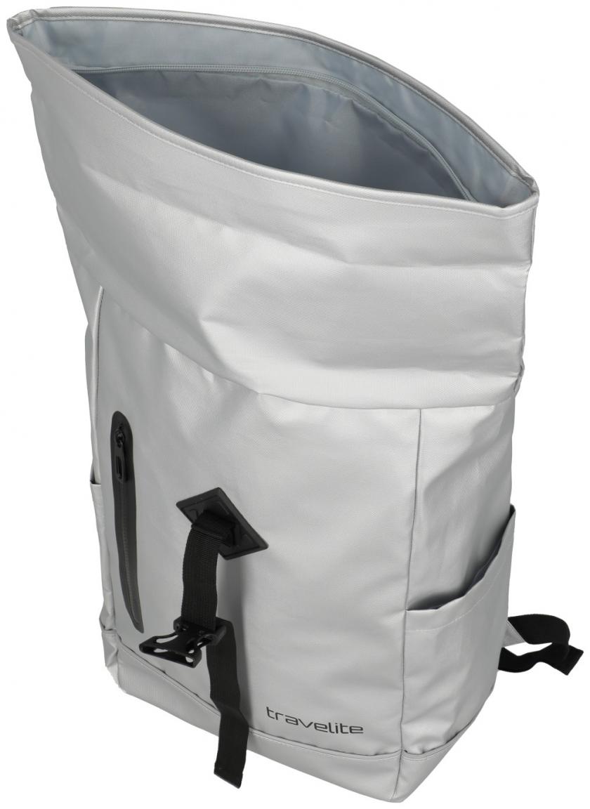 Travelite Basics Roll up Rucksack Plane silber