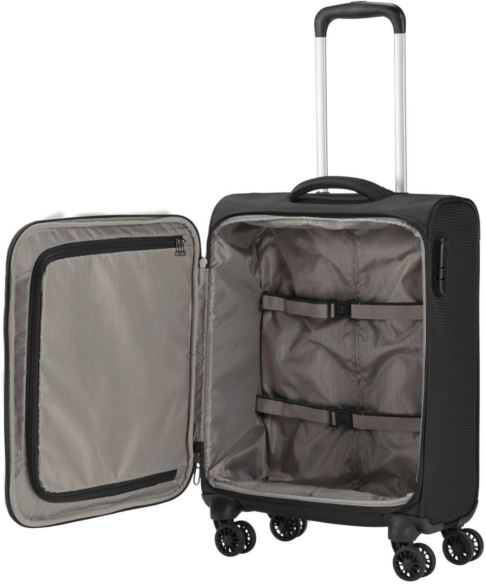 Travelite Bordtrolley Seaside S 55cm schwarz 4-Rad Weichgepäck