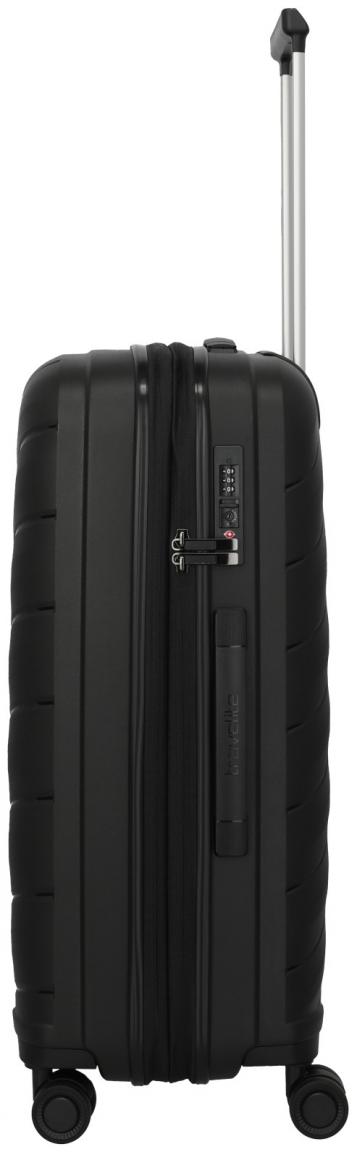 Travelite Burano 4w Trolley M 66cm schwarz erweiterbar Urlaubskoffer