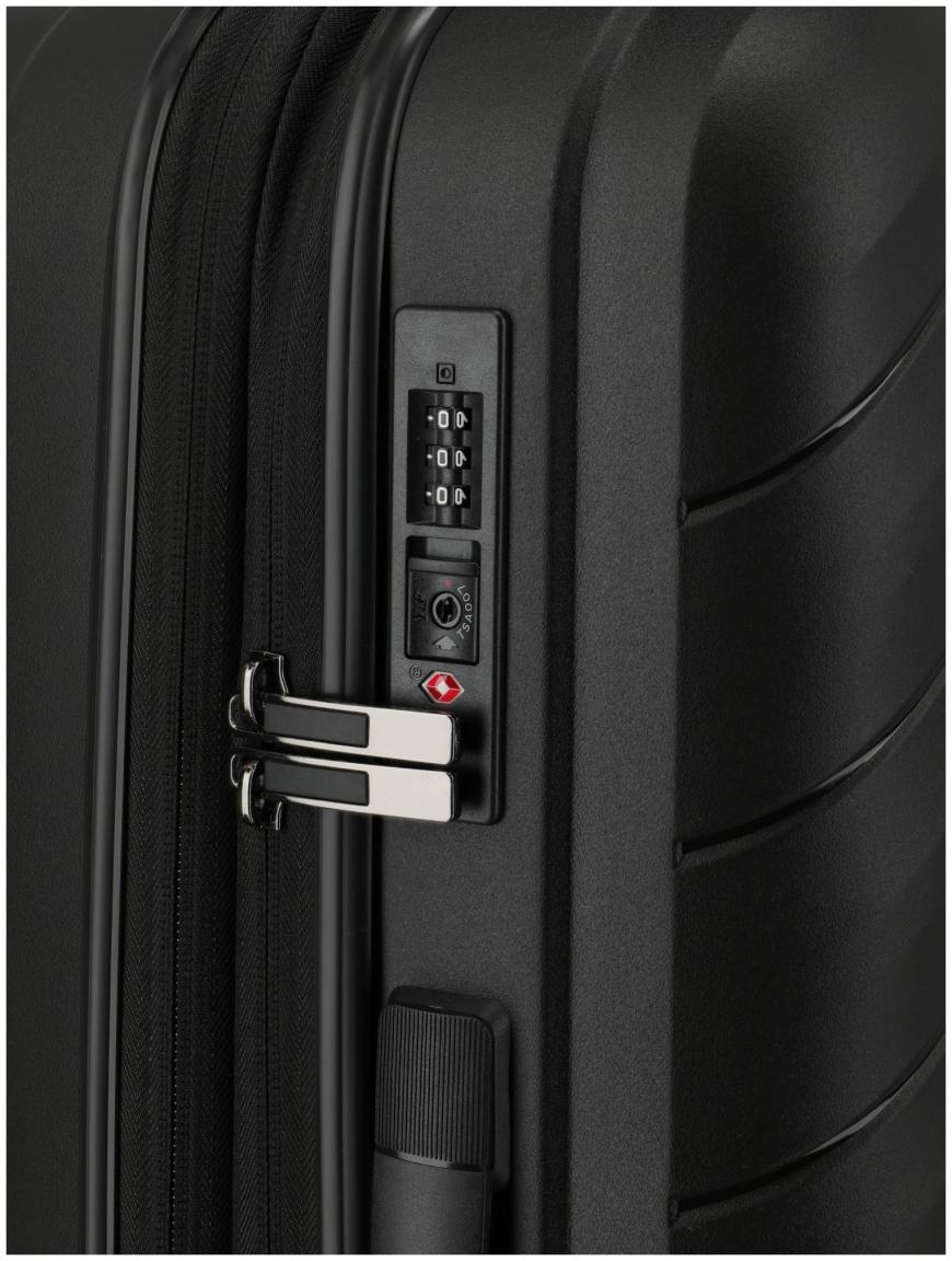 Travelite Burano 4w Trolley M 66cm schwarz erweiterbar Urlaubskoffer