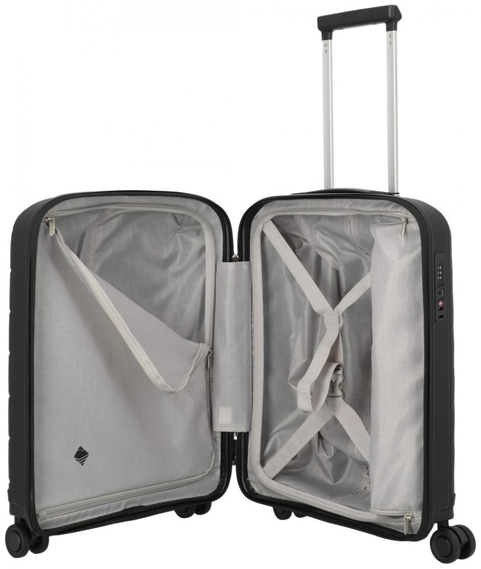 Travelite Burano Kabinenkoffer S 55cm schwarz Hartschale