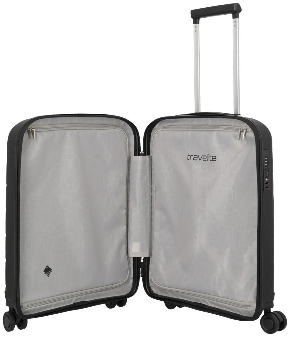 Travelite Burano Kabinenkoffer S 55cm schwarz Hartschale