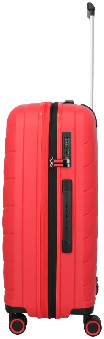 Travelite Burano M 66cm erweiterbarer Rollenkoffer Raspberry rot