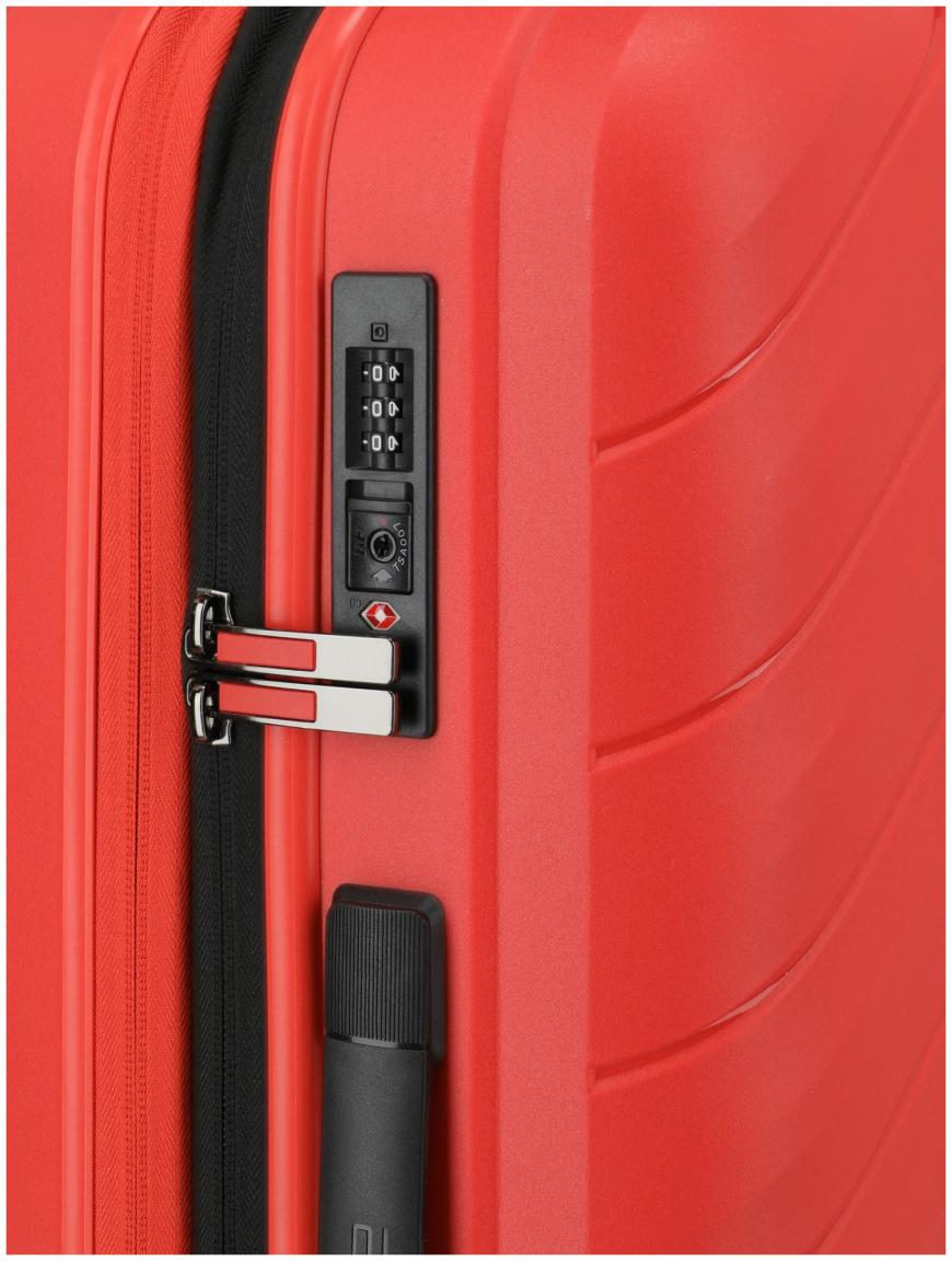 Travelite Burano M 66cm erweiterbarer Rollenkoffer Raspberry rot