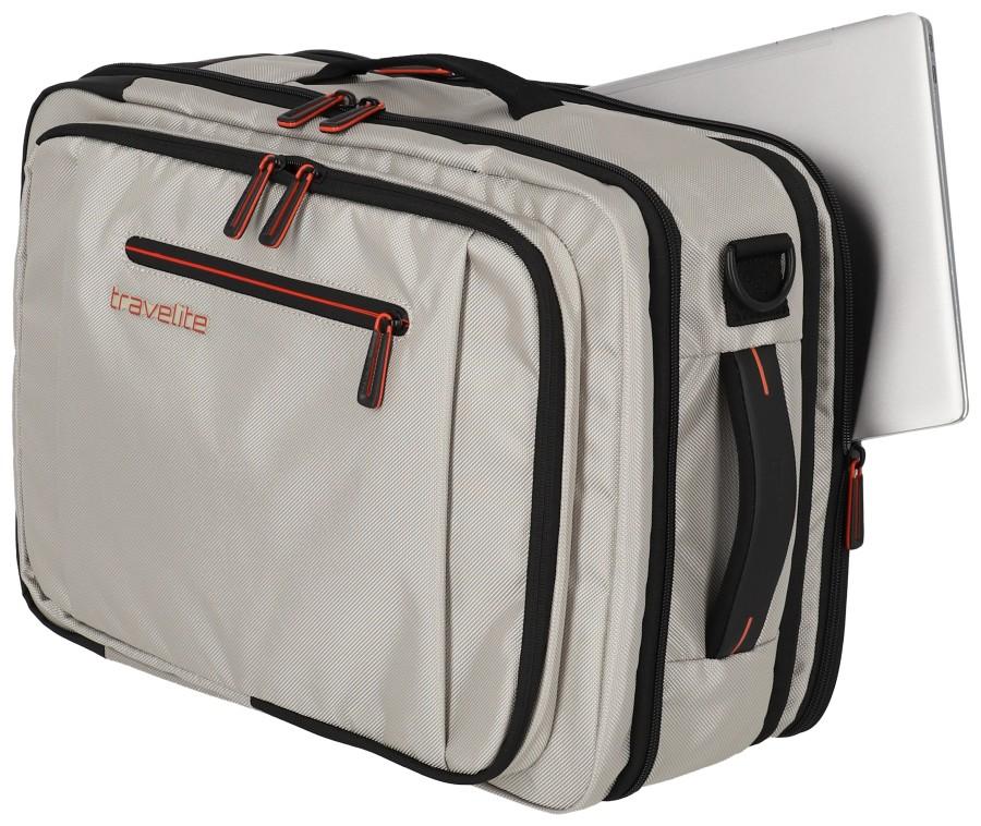 Travelite Businessrucksack Laptopfach Crosslite hellbeige natural