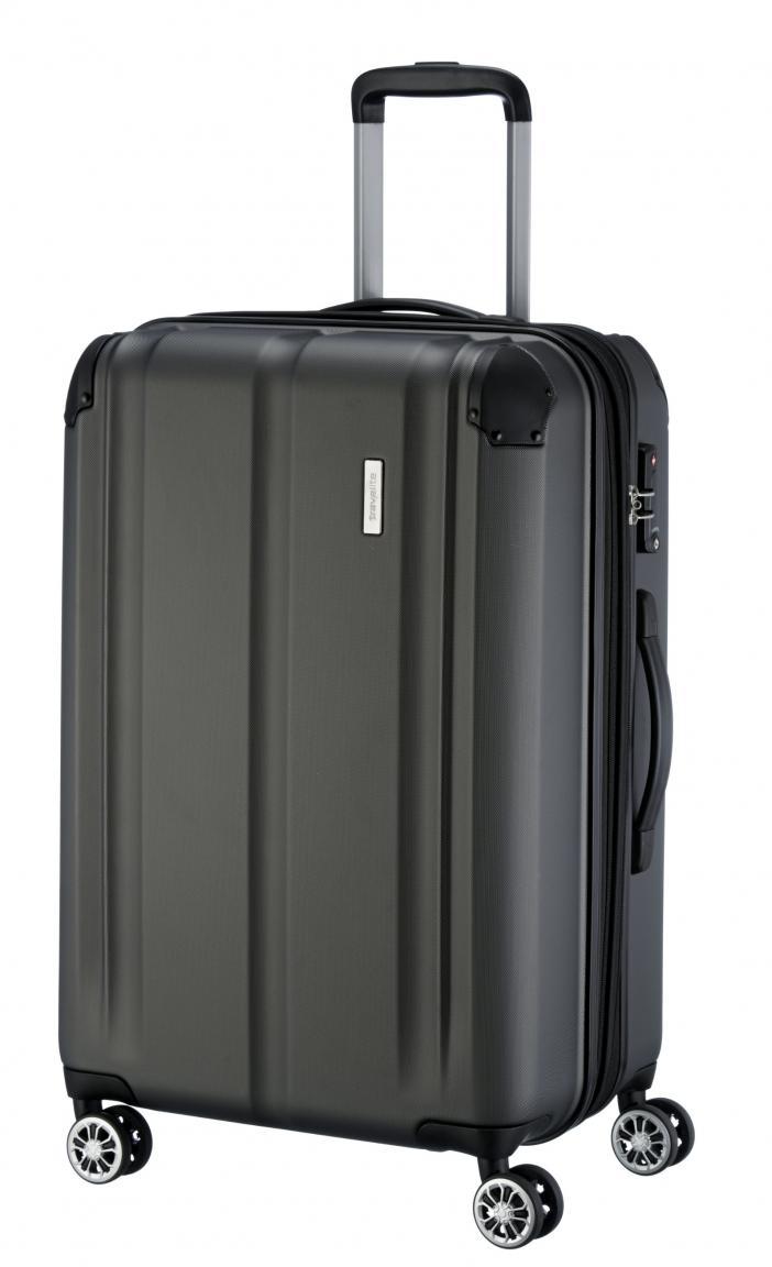 Travelite City Trolley M 68cm Dehnfalte Anthrazit