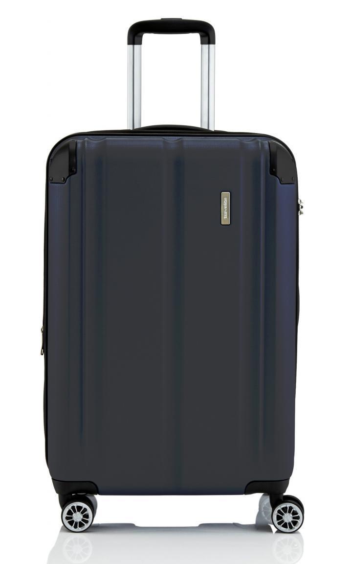 Travelite City Trolley M 68cm Dehnfalte Hartschale Marine