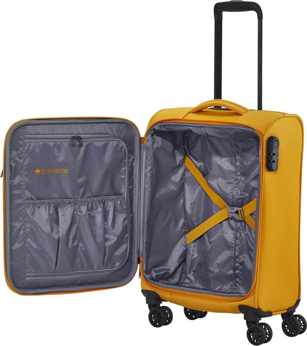 Travelite Croatia Curry Handgepäcktrolley S 55cm gelb