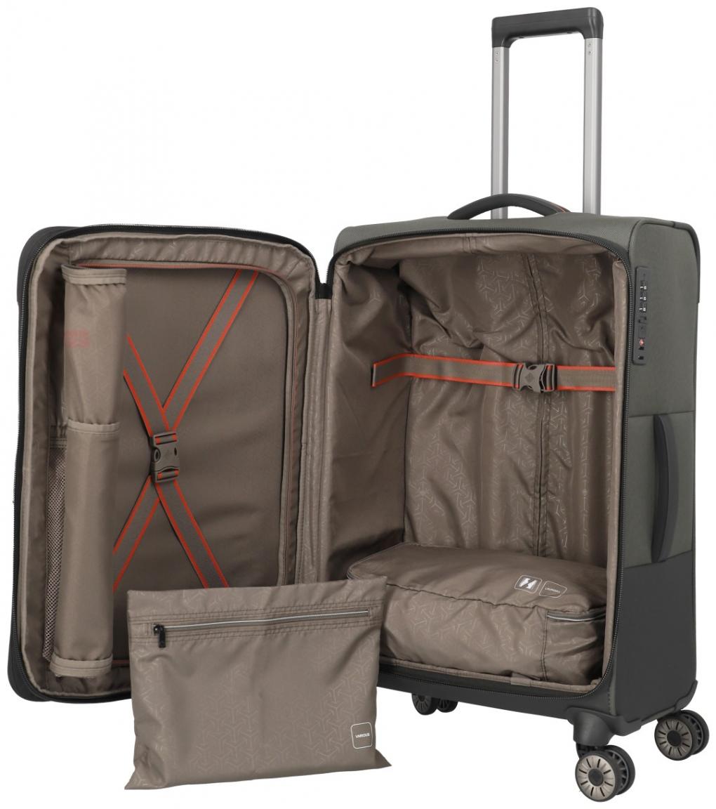 Travelite Crosslite 4w Trolley M 66cm olivgrün Rollenkoffer