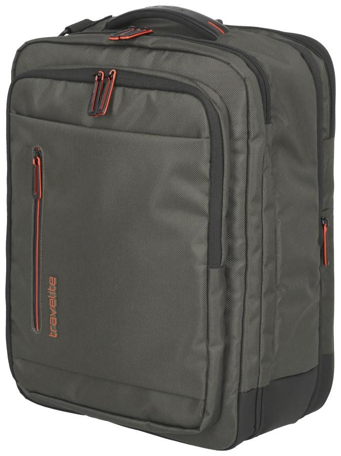 Travelite Crosslite Bordtasche Rucksack olivgrün Laptopfach