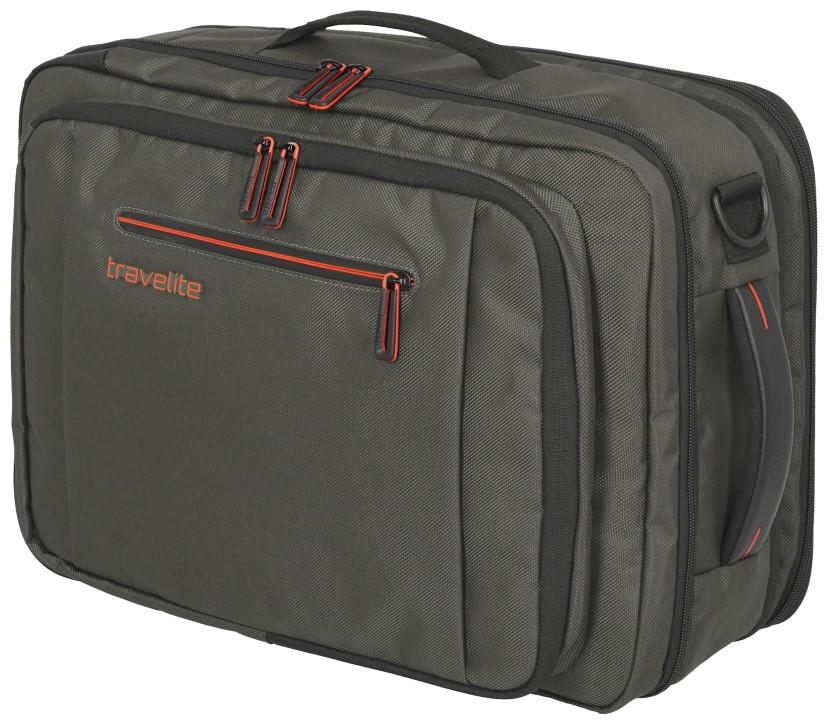 Travelite Crosslite Bordtasche Rucksack olivgrün Laptopfach