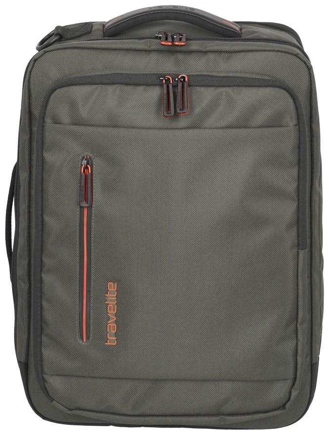 Travelite Crosslite Bordtasche Rucksack olivgrün Laptopfach