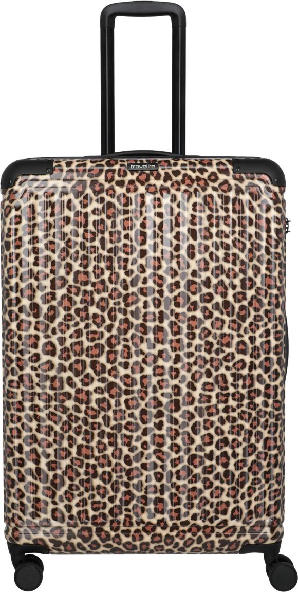 Travelite Cruise Trolley L Koffer Hartschale Leopard - Braun