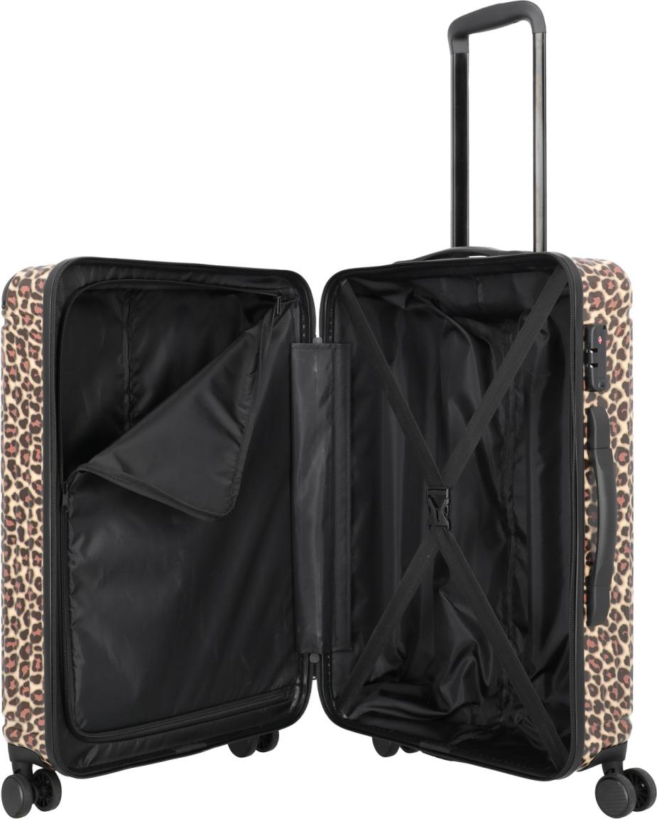 Travelite Cruise Trolley M Koffer Hartschale Leopard - Braun