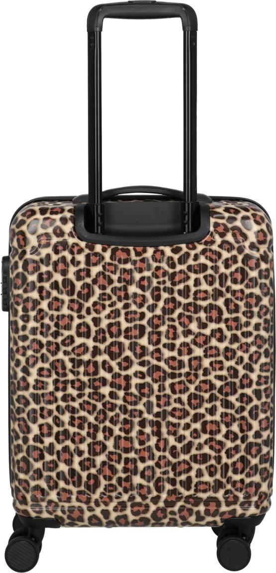 Travelite Cruise Trolley S Handgepäckkoffer Hartschale Leopard - Braun