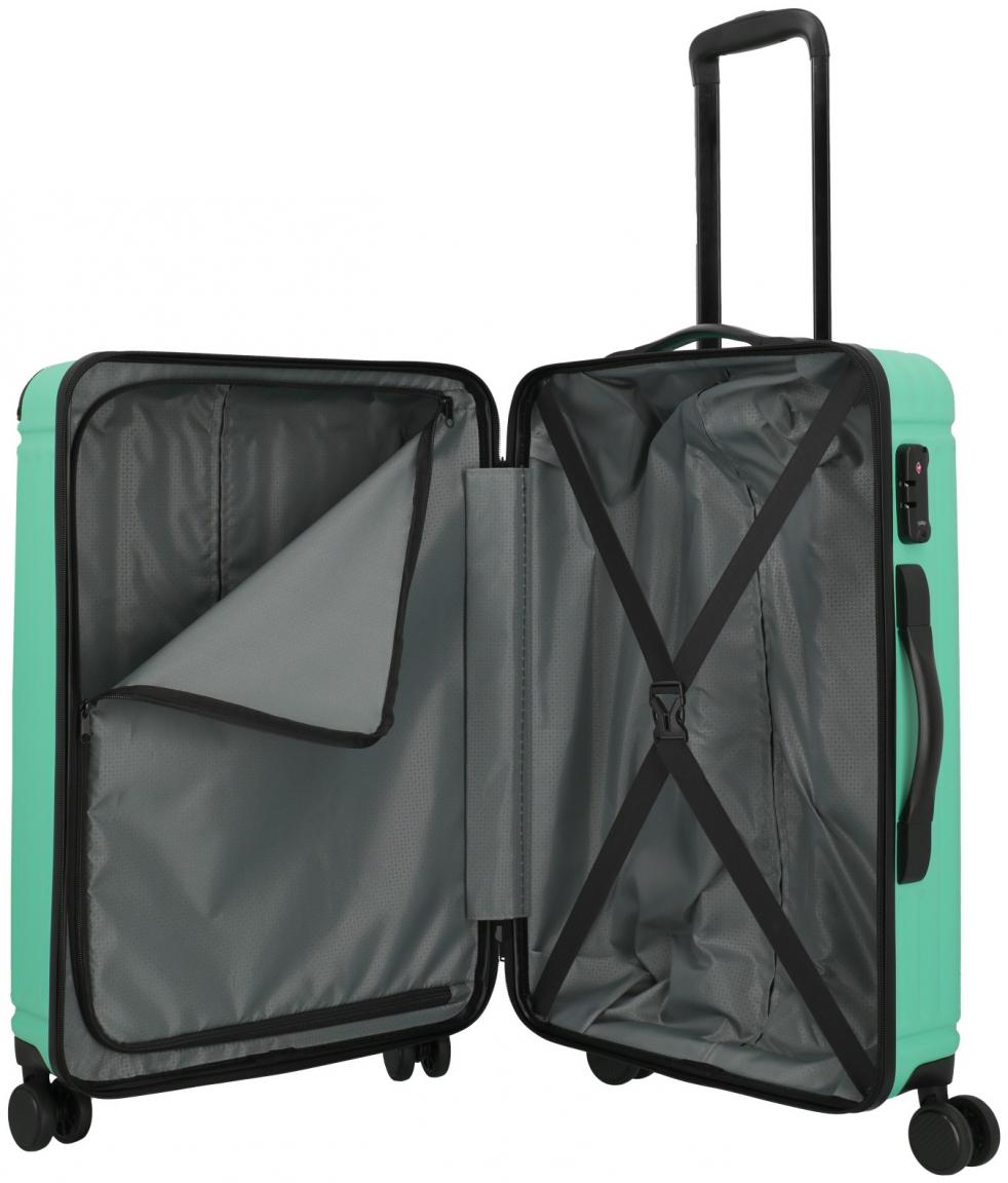 Travelite Hartschalenkoffer Cruise 4w Trolley M 67cm Light Aqua türkis