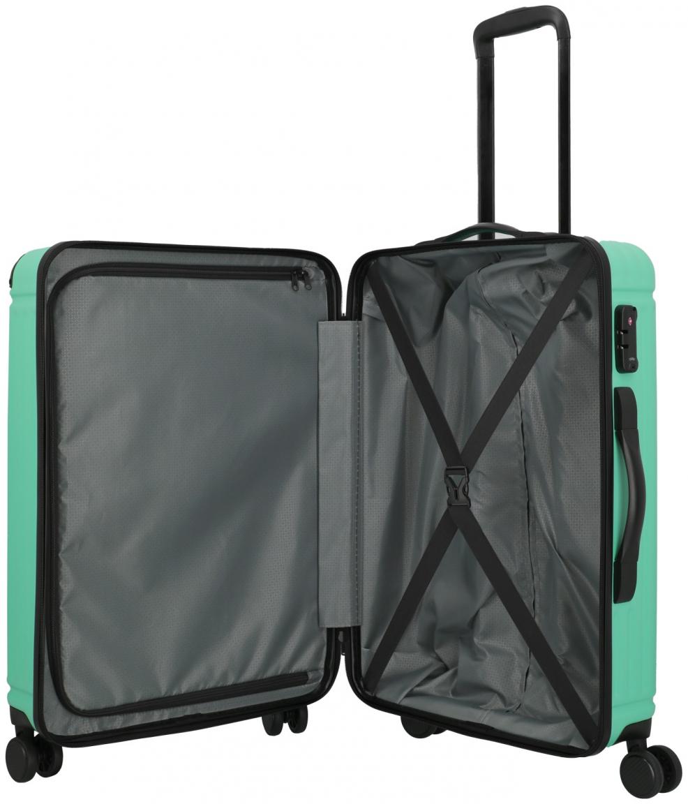 Travelite Hartschalenkoffer Cruise 4w Trolley M 67cm Light Aqua türkis