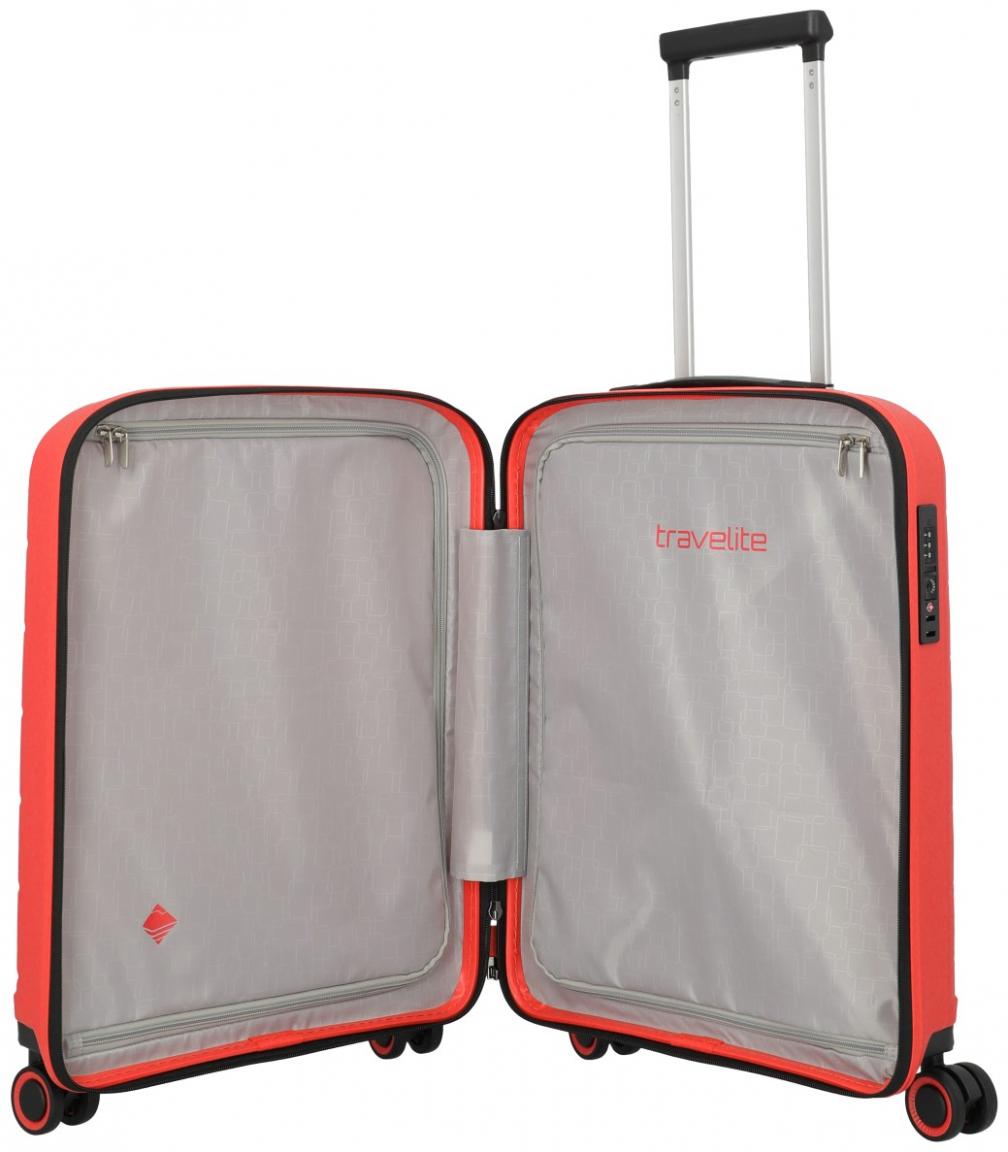 Travelite Kabinentrolley Burano S 55cm Raspberry knallrot