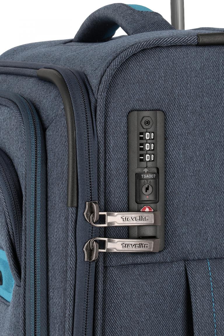 Travelite Madeira 4-Rad Trolley S 55cm blau türkis Handgepäck