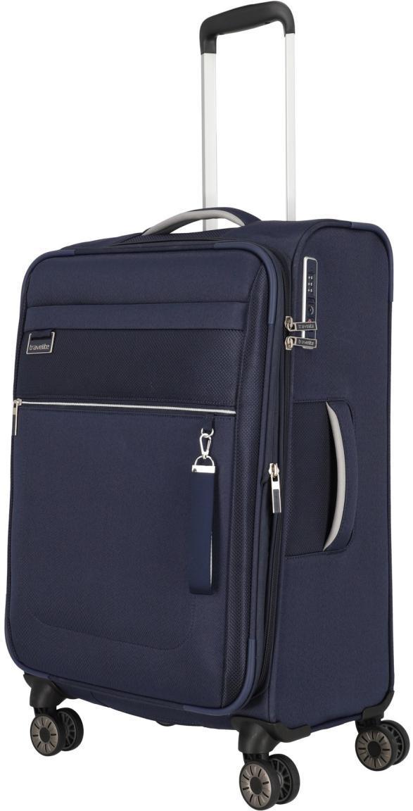 Travelite Miigo 4w Trolley M 67cm Tiefseeblau recycled erweiterbarer Reisekoffer