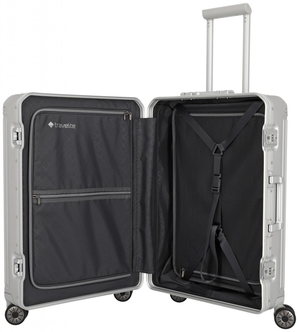 Travelite NEXT 4w Trolley M 67cm Aluminiumkoffer
