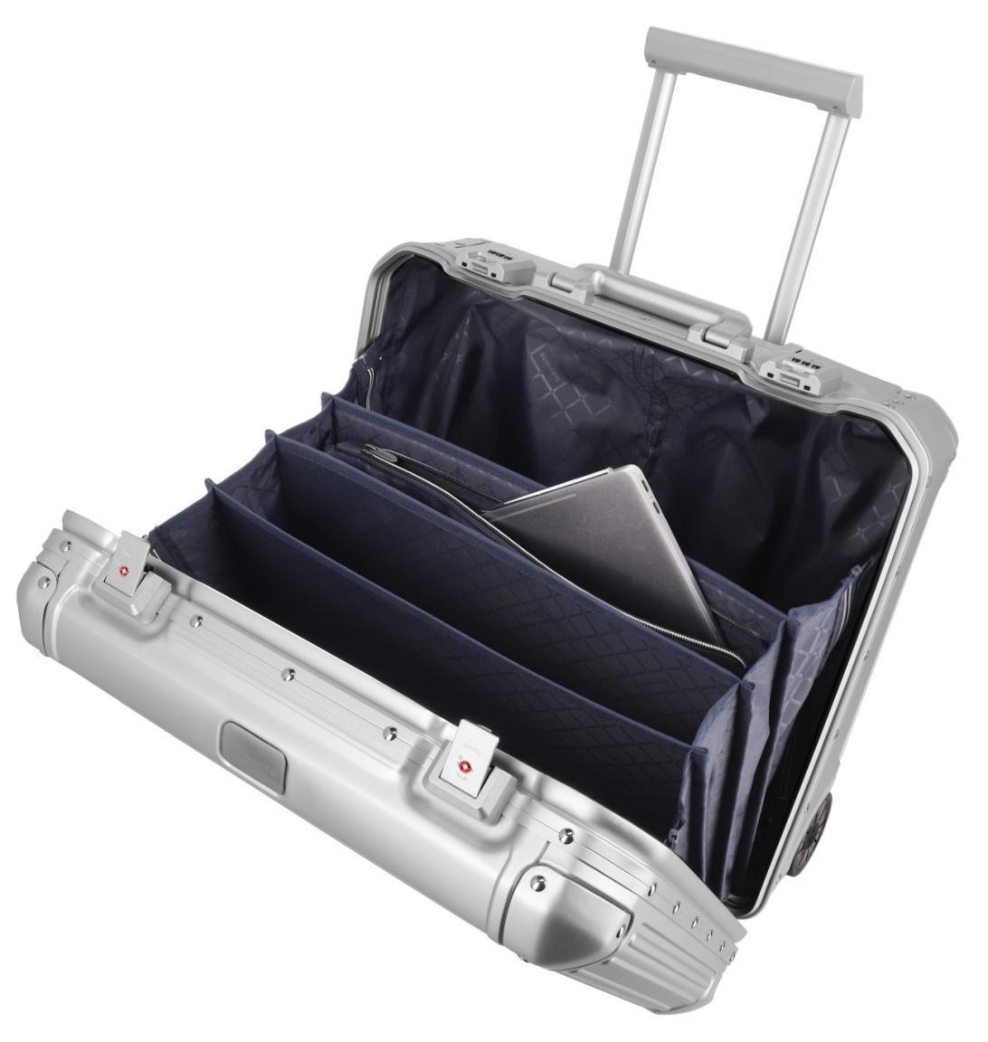 Travelite Next 2-Rad Businesswheeler Laptoptrolley silber Aluminium