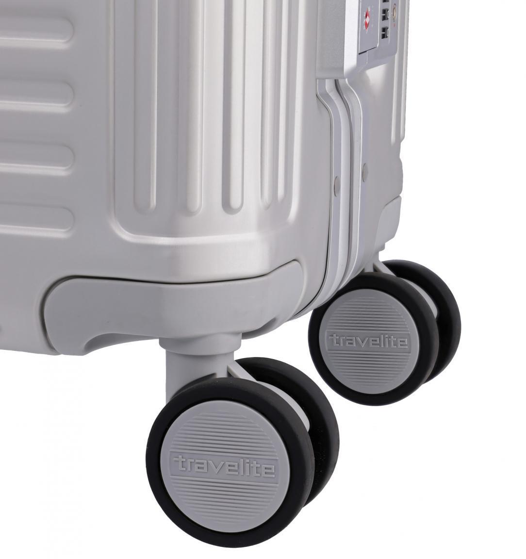 Travelite Next 4w Trolley 55cm Handgepäckkoffer Aluminium