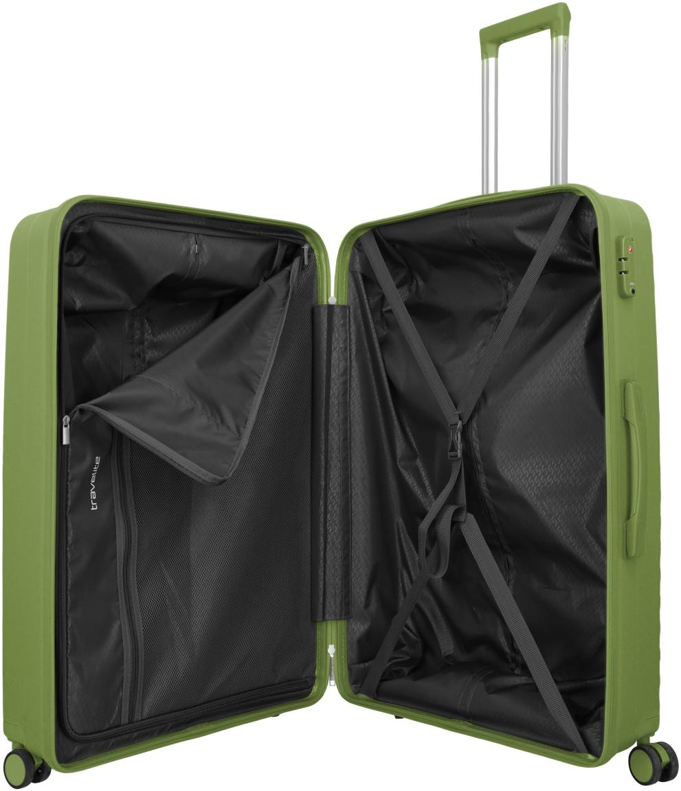 Travelite Pacific Trolley L Koffer Hartschale Olive - Grün