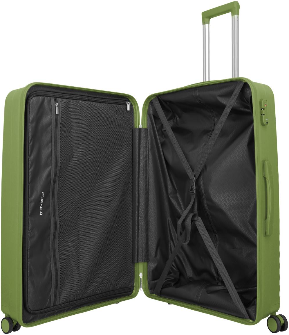 Travelite Pacific Trolley L Koffer Hartschale Olive - Grün