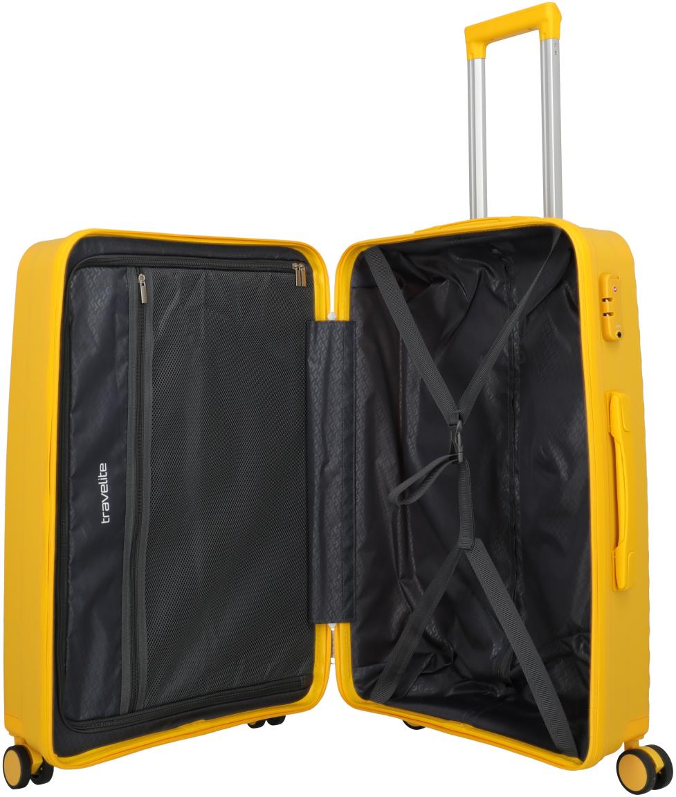 Travelite Pacific Trolley M Koffer Hartschale Gelb
