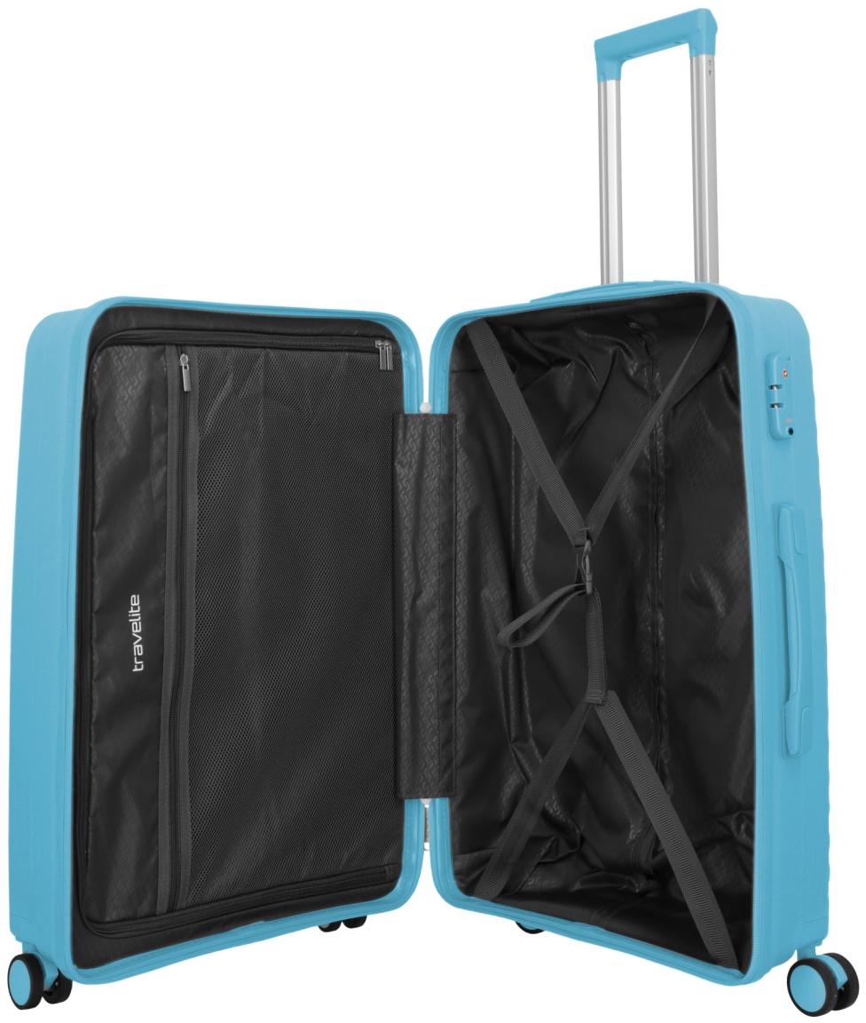 Travelite Pacific Trolley M Koffer Hartschale Light Blue - Blau