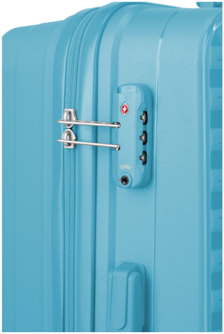 Travelite Pacific Trolley M Koffer Hartschale Light Blue - Blau