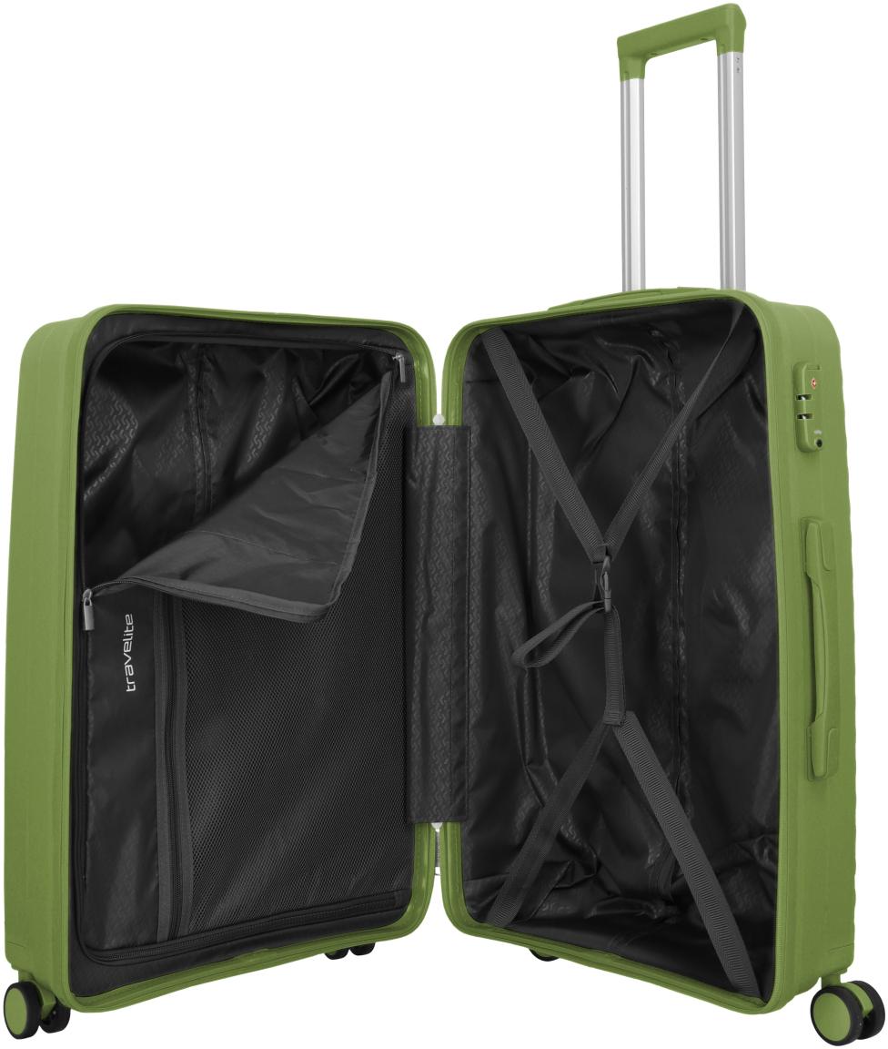 Travelite Pacific Trolley M Koffer Hartschale Olive - Grün