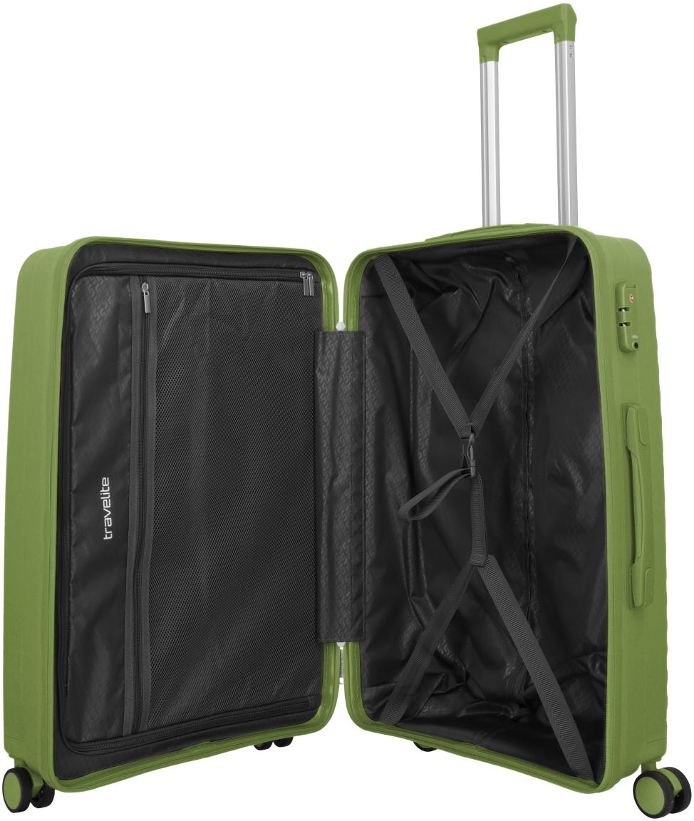 Travelite Pacific Trolley M Koffer Hartschale Olive - Grün
