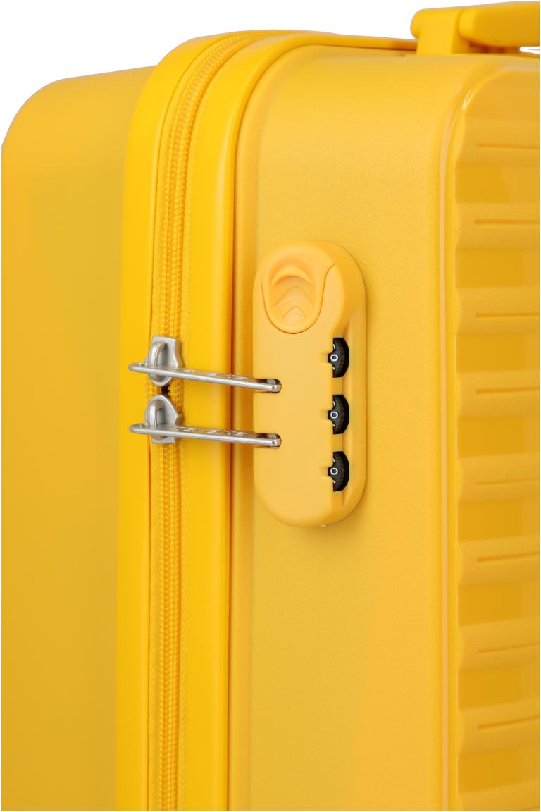 Travelite Pacific Trolley S Handgepäckkoffer Hartschale Gelb