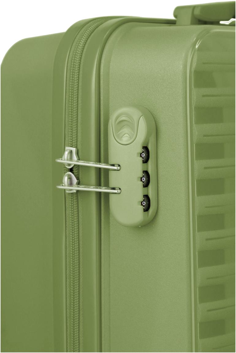 Travelite Pacific Trolley S Handgepäckkoffer Hartschale Olive - Grün