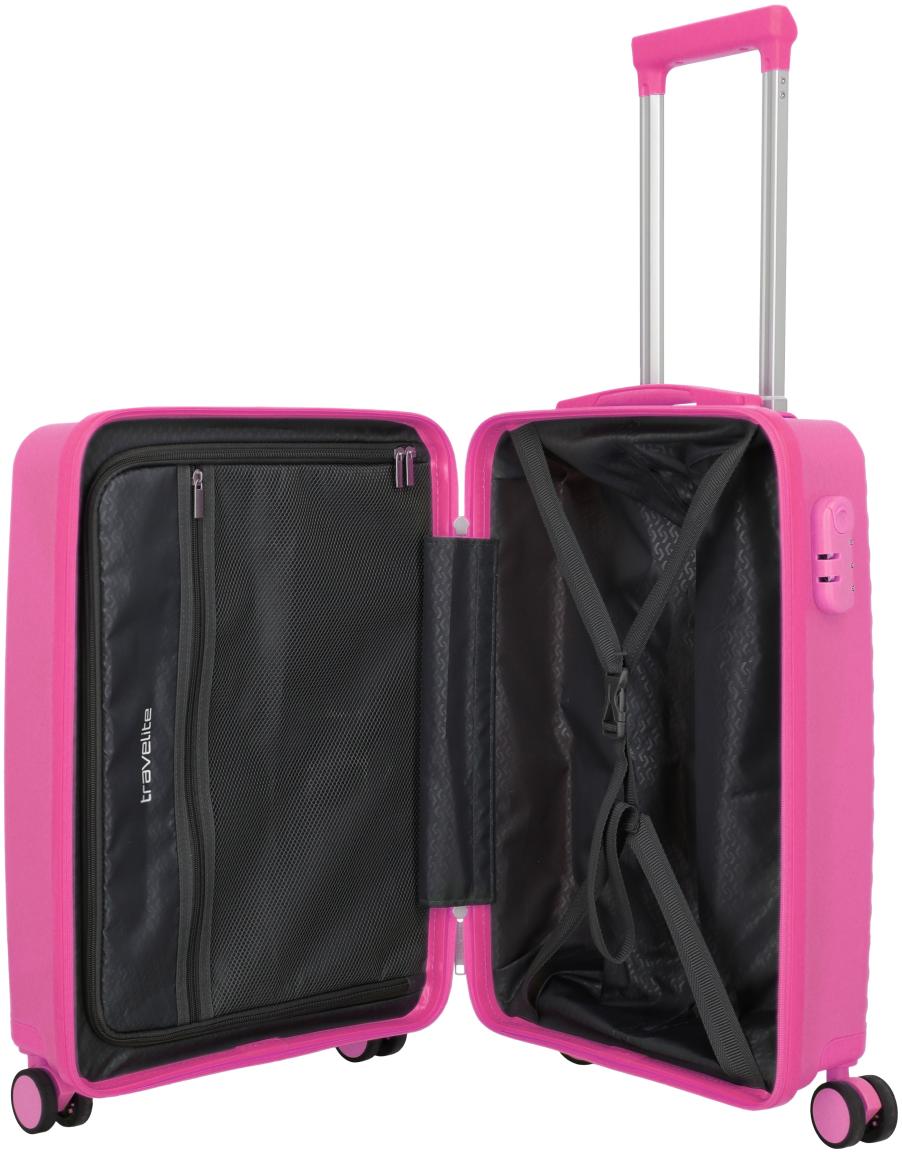 Travelite Pacific Trolley S Handgepäckkoffer Hartschale Pink