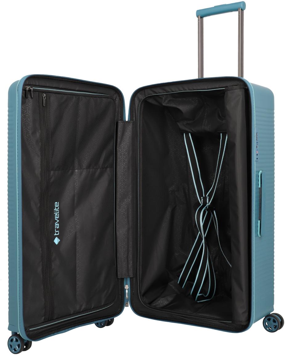 Travelite Roomer 4w Trunk L 78cm Aqua petrolfarbener Rollenkoffer 