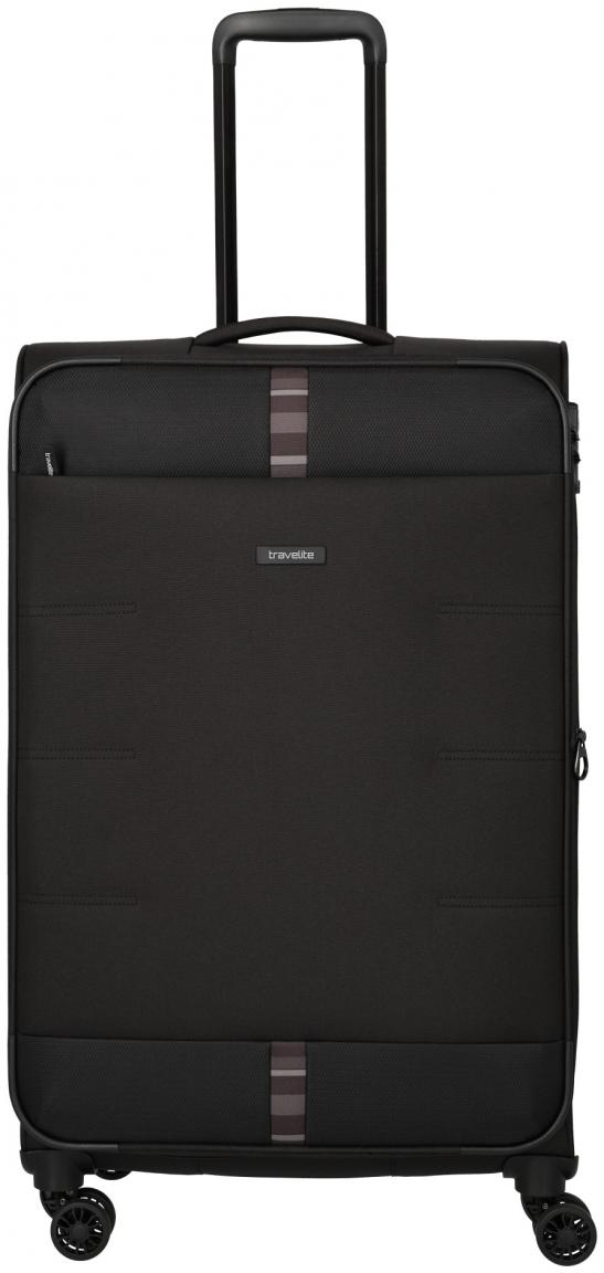 Travelite Rügen 4w Trolley L 78cm schwarz Flugkoffer mit Dehnfalte