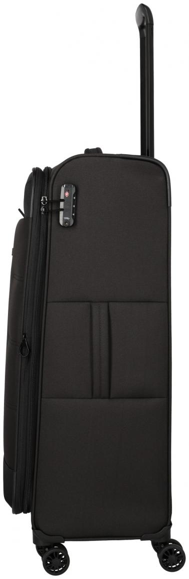 Travelite Rügen 4w Trolley L 78cm schwarz Flugkoffer mit Dehnfalte