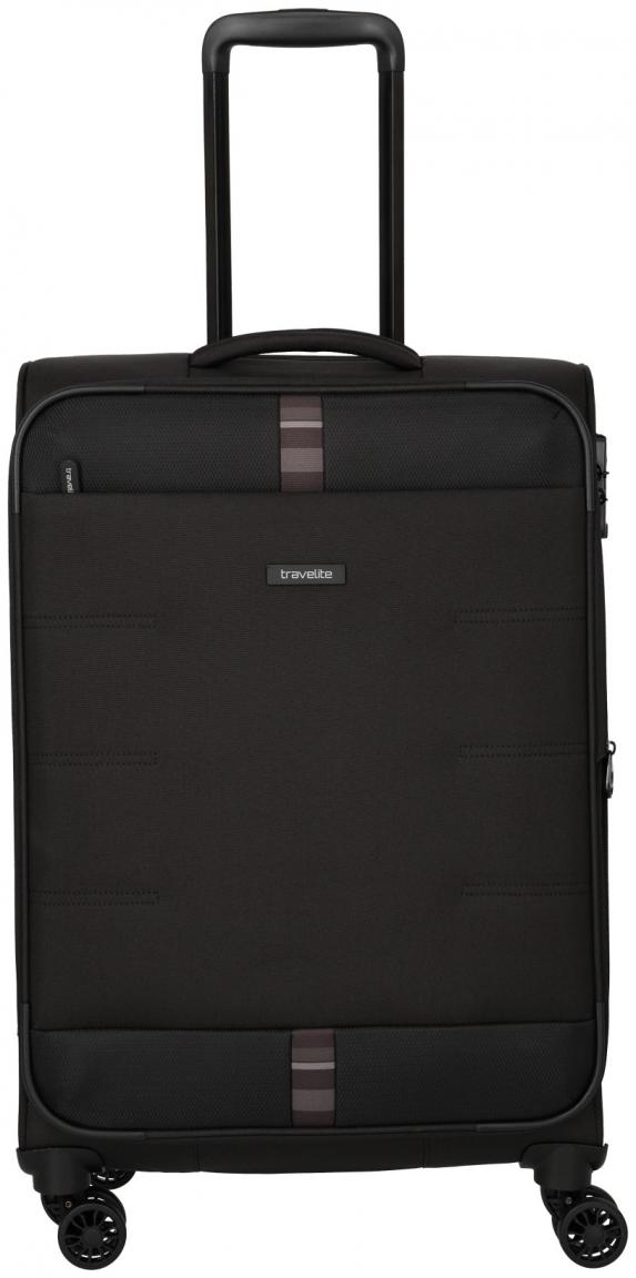 Travelite Rügen schwarz 4w Trolley M 67cm Reisekoffer