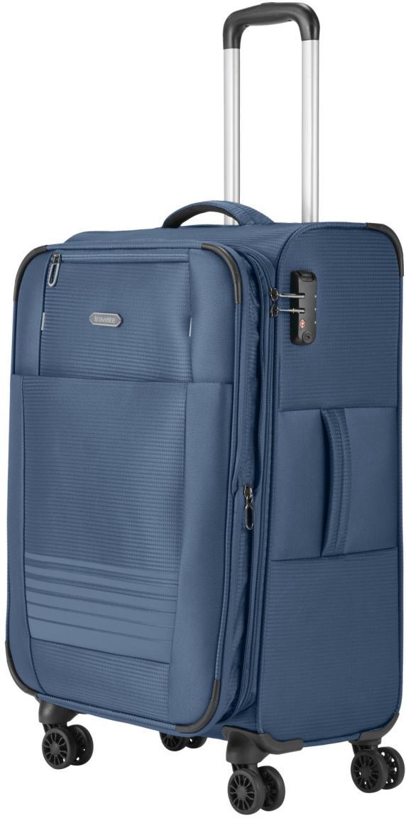 Travelite Seaside Rollenkoffer dunkelblau mit Dehnfalte Travelite Seaside M 66cm Navy