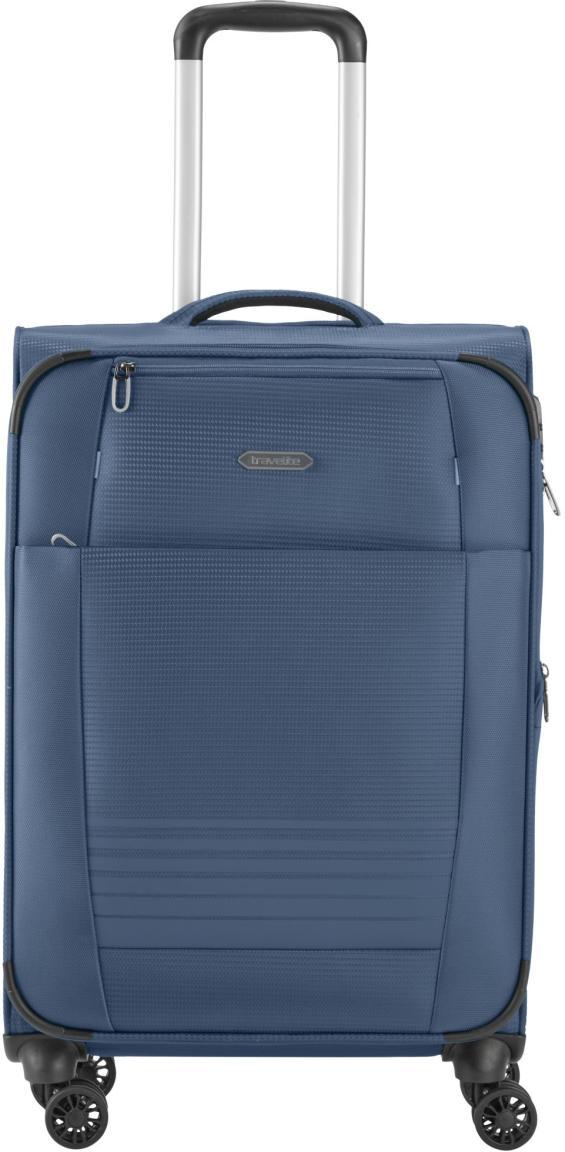Travelite Seaside Rollenkoffer dunkelblau mit Dehnfalte Travelite Seaside M 66cm Navy
