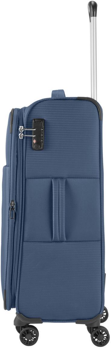 Travelite Seaside Rollenkoffer dunkelblau mit Dehnfalte Travelite Seaside M 66cm Navy