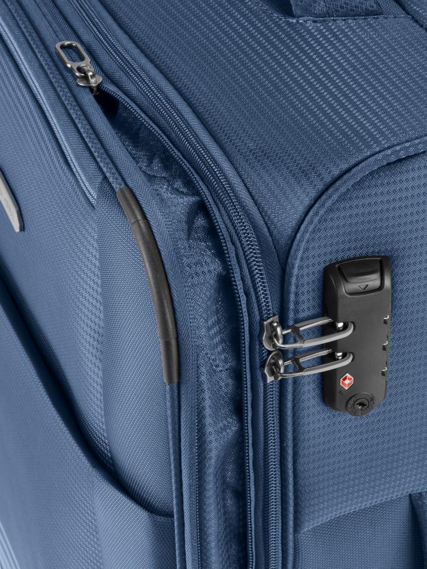 Travelite Seaside Rollenkoffer dunkelblau mit Dehnfalte Travelite Seaside M 66cm Navy