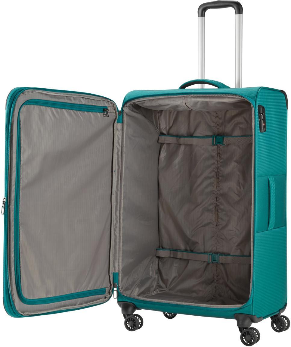 Travelite Seaside Trolley L 77cm erweiterbar petrol Flugkoffer 4-Rad