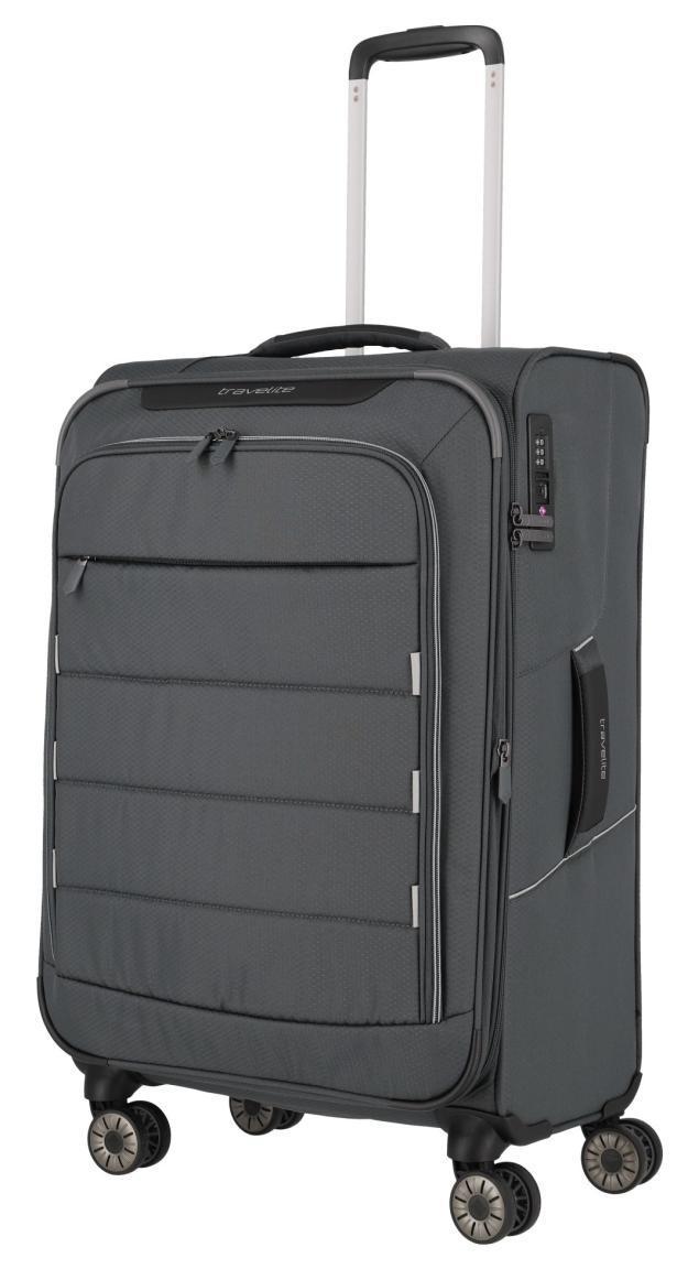 Travelite Skaii M 67cm erweiterbarer Rollenkoffer gipfelgrau anthrazit