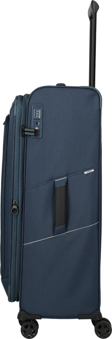 Travelite Skaii Rollenkoffer L Dehnfalte Navy - Blau